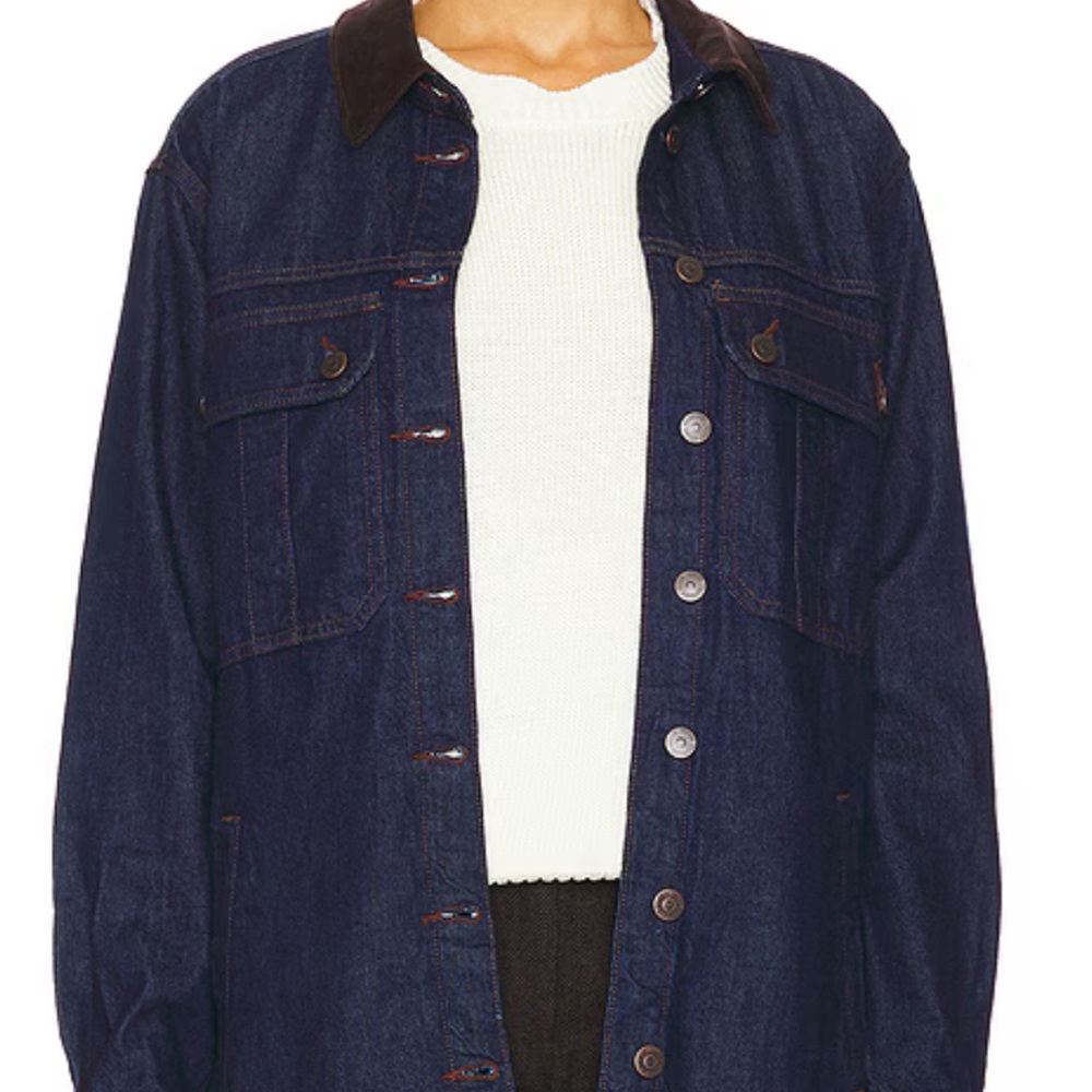 Veronica Beard Mikaela Shacket With Corduroy Collar NWT